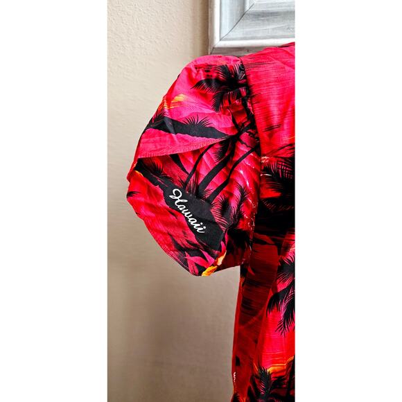 Vintage The Hawaiian Women's Tropical Sunset Palm Hawaiian‎ Dress Size XL Multi - Picture 3 of 8